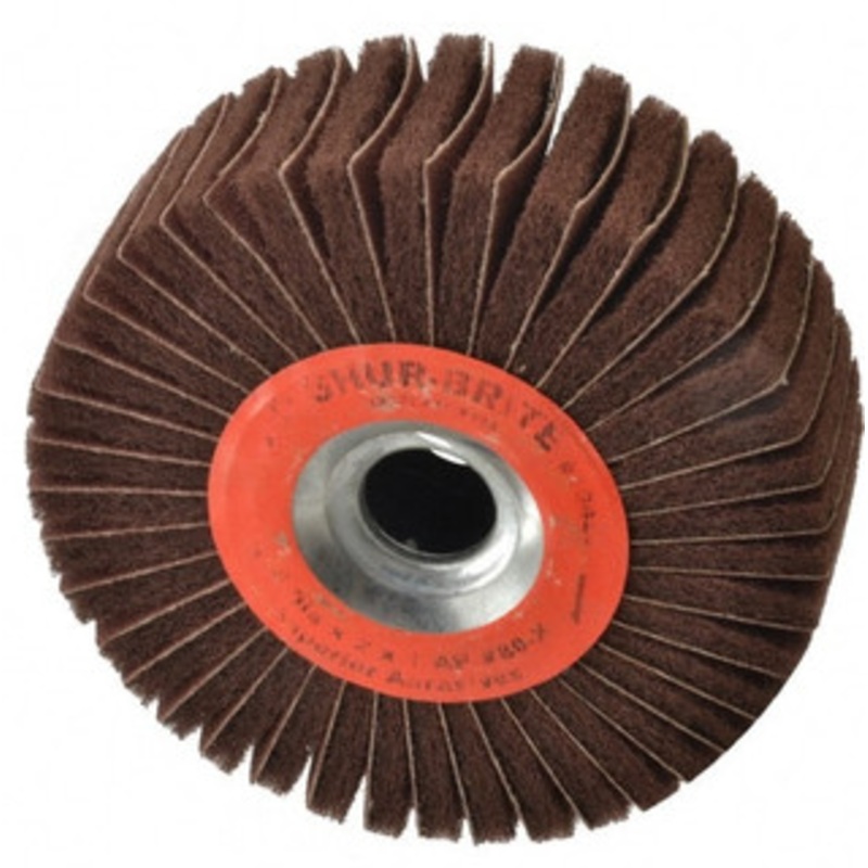 Superior Abrasives 6 x 2 80 Grit Aluminum Oxide Unmounted Flap Wheel Coated, Medium Grade, 1 Center Hole, 4,500 Max RPM 10429 – 01937937