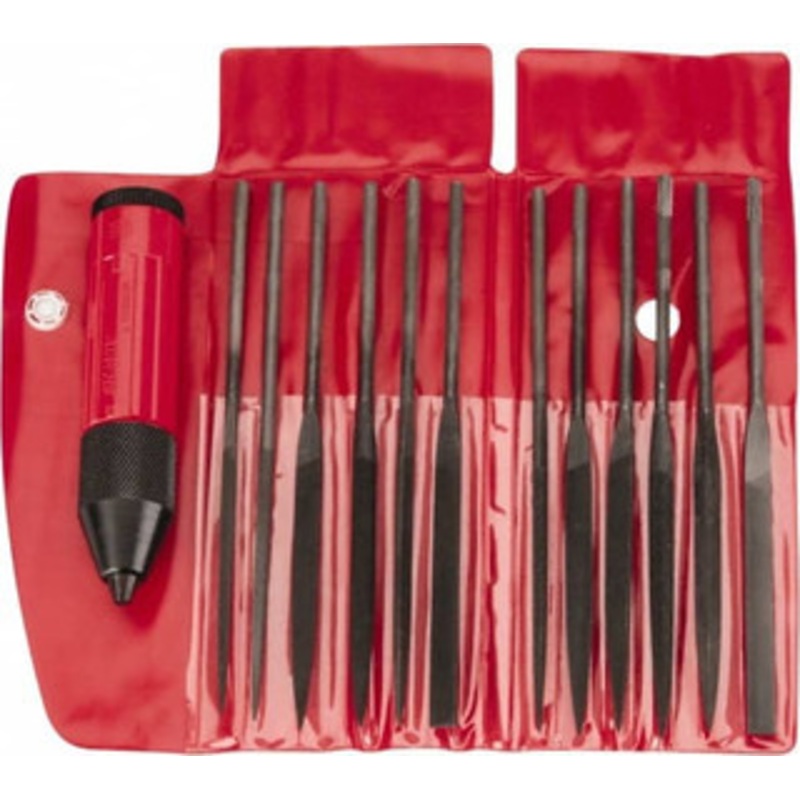 Value Collection 13 Piece Swiss Pattern File Set Medium Coarseness, Set Includes Crochet, Flat, Pippin, Round, Slitting, Square, Three Square FJL71260K – 04599585