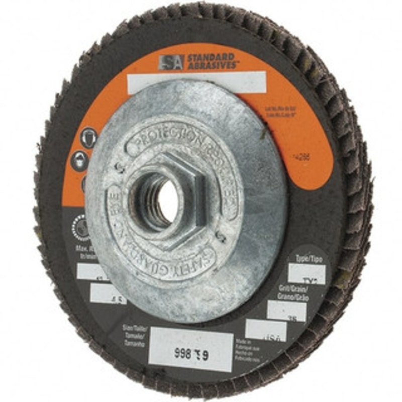 CGW Abrasives 4-1/2 36 Grit 5/8-11 Center Hole Type 29 Zirconia Alumina Flap Disc Very Coarse Grade, Coated, Arbor Attachment 28441RWB – 61486841