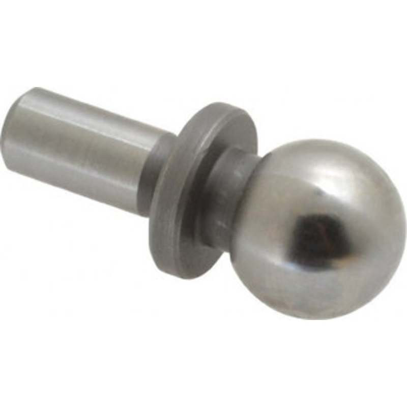 Gibraltar 1/2 Ball Diam, 1/4 Shank Diam, Steel Inspection Tooling Ball Press-Fit Shank, 15/16 Ball Center to Shank Bottom, 0.4 Ball Center to Shoulder Bottom, with Shoulder 826816-G – 64214315