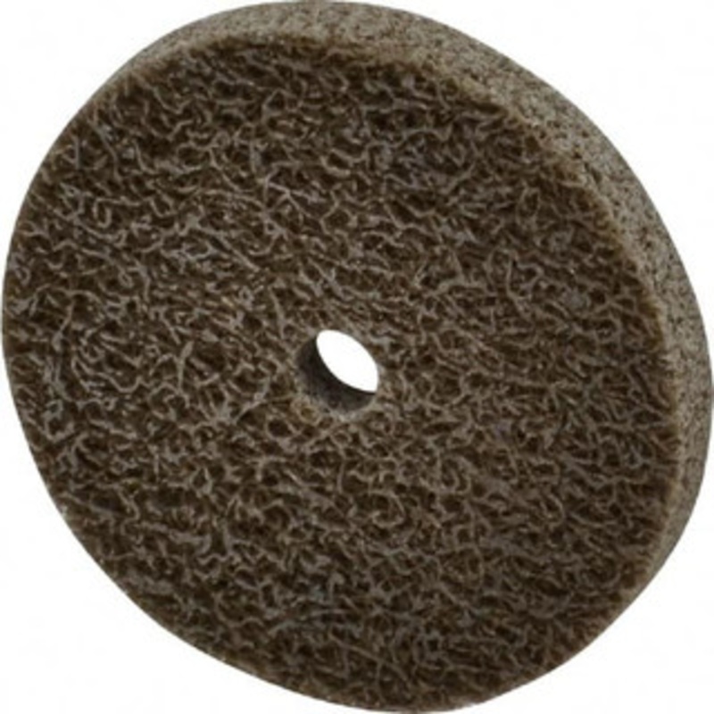 Merit Abrasives 2 Diam, 1/4 Face Width, 1/4 Center Hole, Fine Grade, Aluminum Oxide Deburring Wheel Unitized, Medium Density 6 Grade, 22,000 RPM 66254420283 – 84525203
