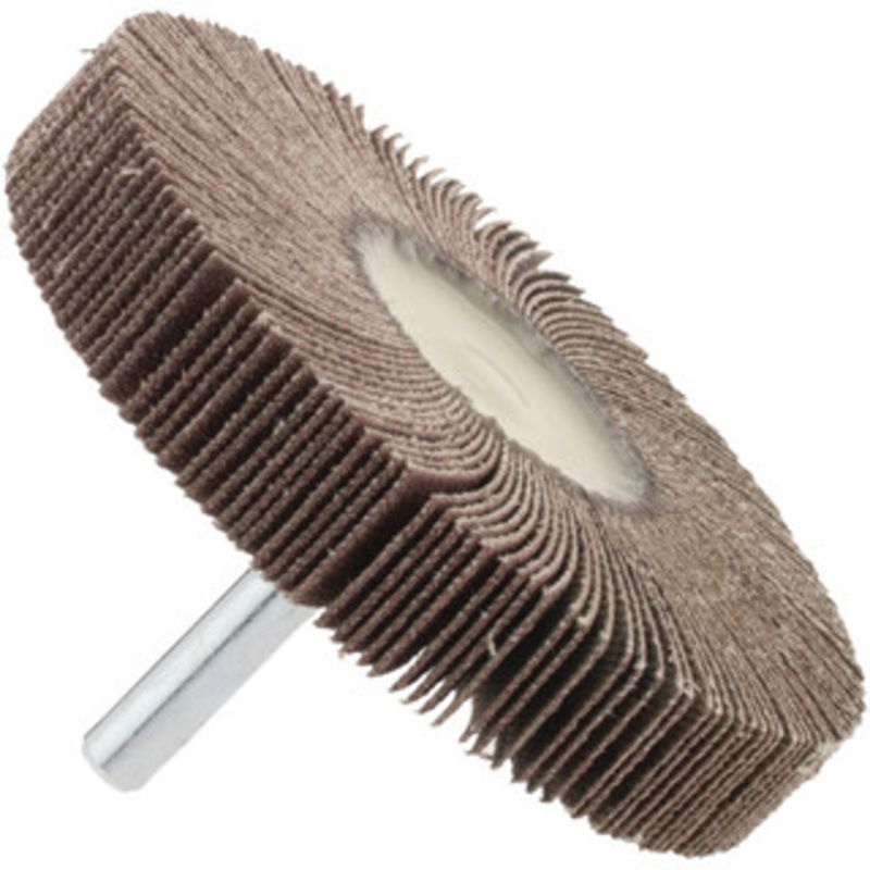 Merit Abrasives 3 Diam x 1/2 Face Width, Fine Ceramic Alumina Coated Mounted Flap Wheel 1/4 Shank Mount, 120 Grit, 30,000 Max RPM 08834131748 – 84400589