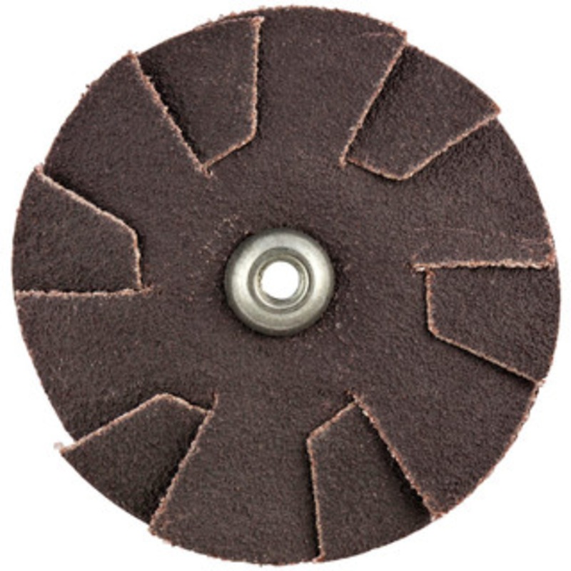 Merit Abrasives 80 Grit, 2 Diam, Flexible Slotted Overlap Disc 8-32 Eyelet Size, Coated Aluminum Oxide, Medium Grade, 2 Layers 08834184076 – 72390487