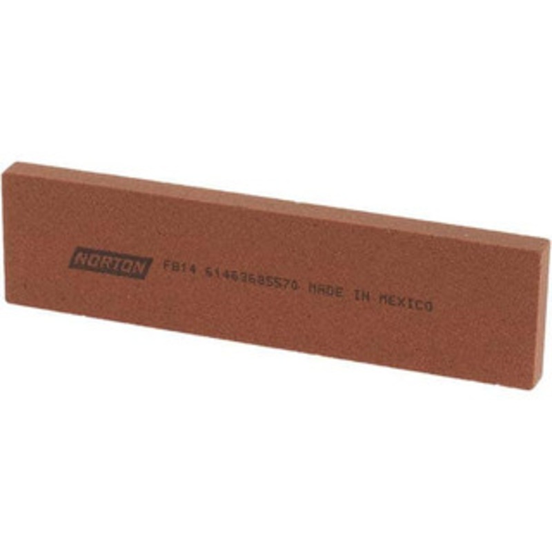 Norton 4 Long x 1 Wide x 1/4 Thick, Aluminum Oxide Sharpening Stone Rectangle, Fine Grade 61463685570 – 05139373