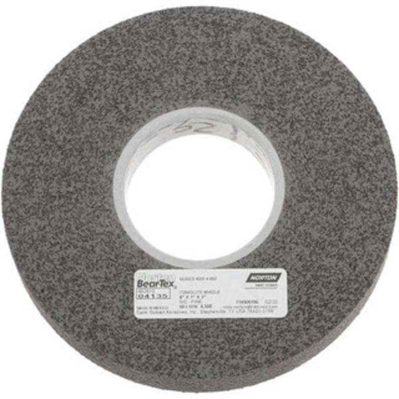 Norton 8 Diam, 1 Face Width, 3 Center Hole, Fine Grade, Silicon Carbide Deburring Wheel Convolute, Hard Density 9 Grade, 4,500 RPM 66261004135 – 09313677