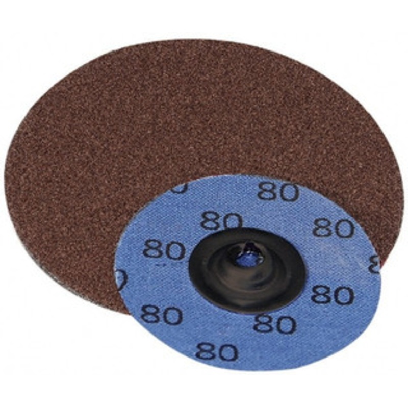 Superior Abrasives 3 80 Grit Aluminum Oxide Quick Change Disc Type S Attachment, Medium Grade, Coated, Cloth Backing 11127 – 05919113