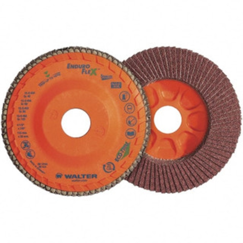 Walter Surface Technologies 4-1/2 60 Grit 7/8 Center Hole Zirconia Alumina Flap Disc Medium Grade, Coated, Arbor Attachment, Plastic Backing, 13,300 RPM 15Q456 – 77327690