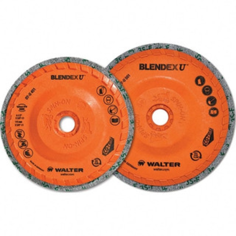 Walter Surface Technologies 4-1/2 Fine Grade Silicon Carbide Deburring Disc 5/8-11 Threaded Center Hole, Arbor Connection, Orange, 10,500 Max RPM 07U451 – 57816688