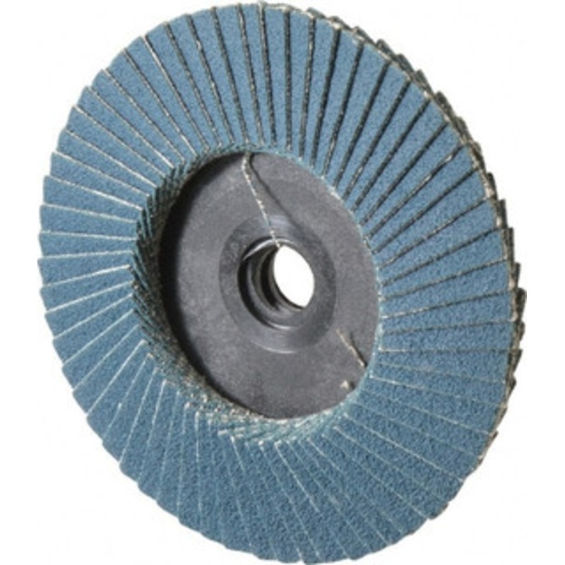 Weiler Abrasives 3 120 Grit Type 29 Zirconia Alumina Flap Disc Fine Grade, Coated, Quick Change Type S Attachment, Plastic Backing, 20,000 RPM 50906 – 01832872