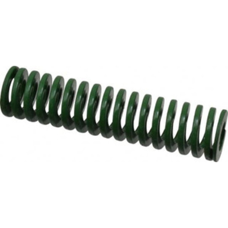 Danly 1 Hole Diam, 1/2 Rod Diam, 4 Free Length, Green Die Spring 12.1 Lb Max Deflection, 1.61 Max Deflection, Light Duty, Chromium Vanadium Steel 9-1616-11 – 76010891