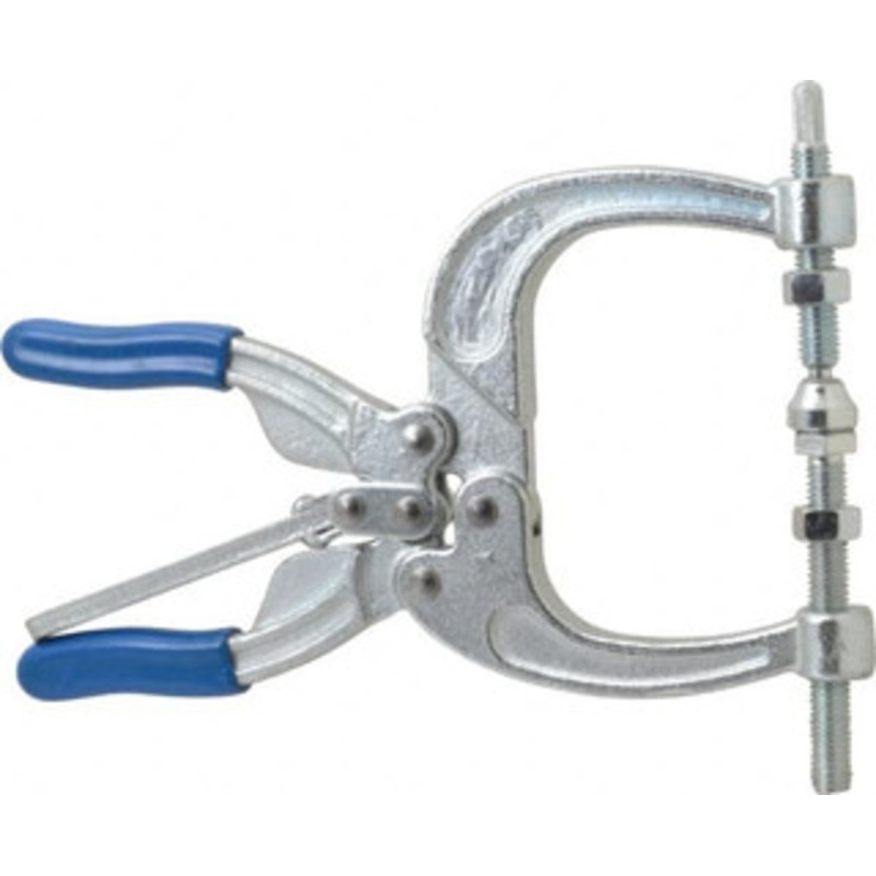 Gibraltar 700 Lb Load Capacity, 2.72 Throat Depth, 8.5 OAL, Carbon Steel, C Style Plier Clamp M10x1.25 Spindle, 4-3/4 Open Throat Height, Blue Handle GIB-PL-50450 – 73952830