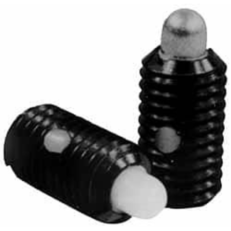 Gibraltar M10 x 1.5, 17.5mm Thread Length, 5.5mm Plunger Projection, Steel Threaded Spring Plunger 4.72mm Max Plunger Diam, 0.68 Kg Init End Force, 3.4 Kg Final End Force MSW10-6FSL-PT-G – 03313426