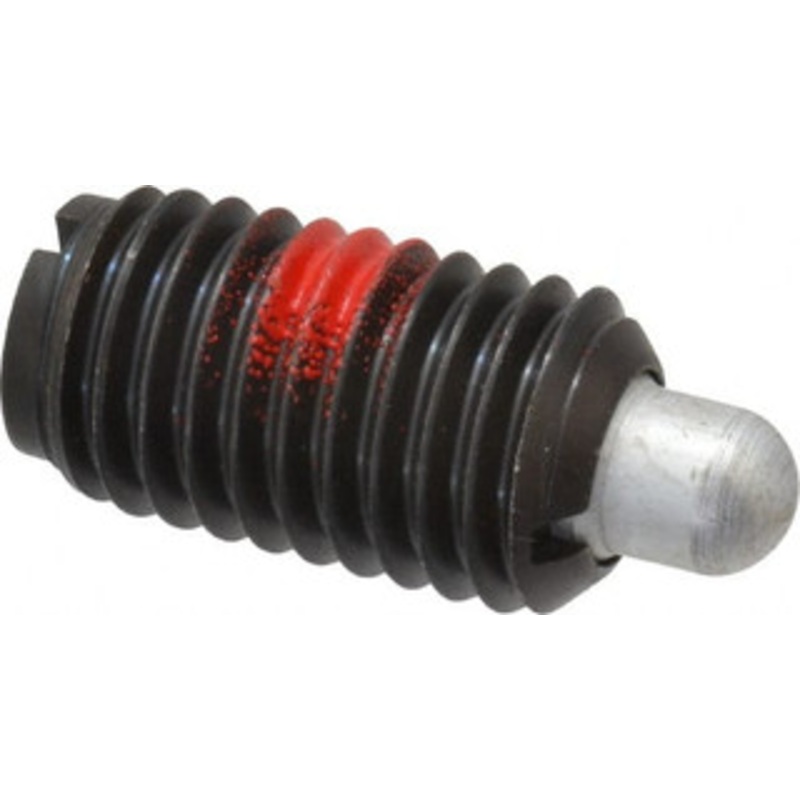 Jergens 5/8-11, 1-1/8 Thread Length, 5/16 Plunger Projection, Steel Threaded Spring Plunger 0.31 Max Plunger Diam, 1-1/8 Plunger Length, 2 Lb Init End Force, 10.5 Lb Final End Force 27108 – 82412156