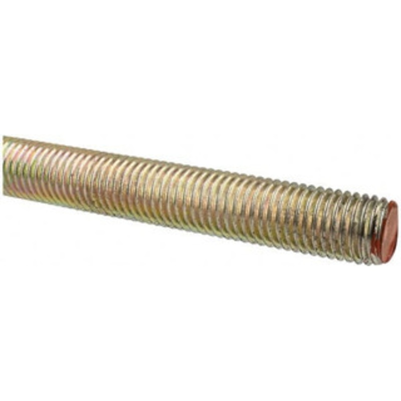 Value Collection 3/4-10 x 3 ft. Alloy Steel Threaded Rod Right Hand Thread, Yellow Zinc Plated Finish, UNC 07143 – 61219978