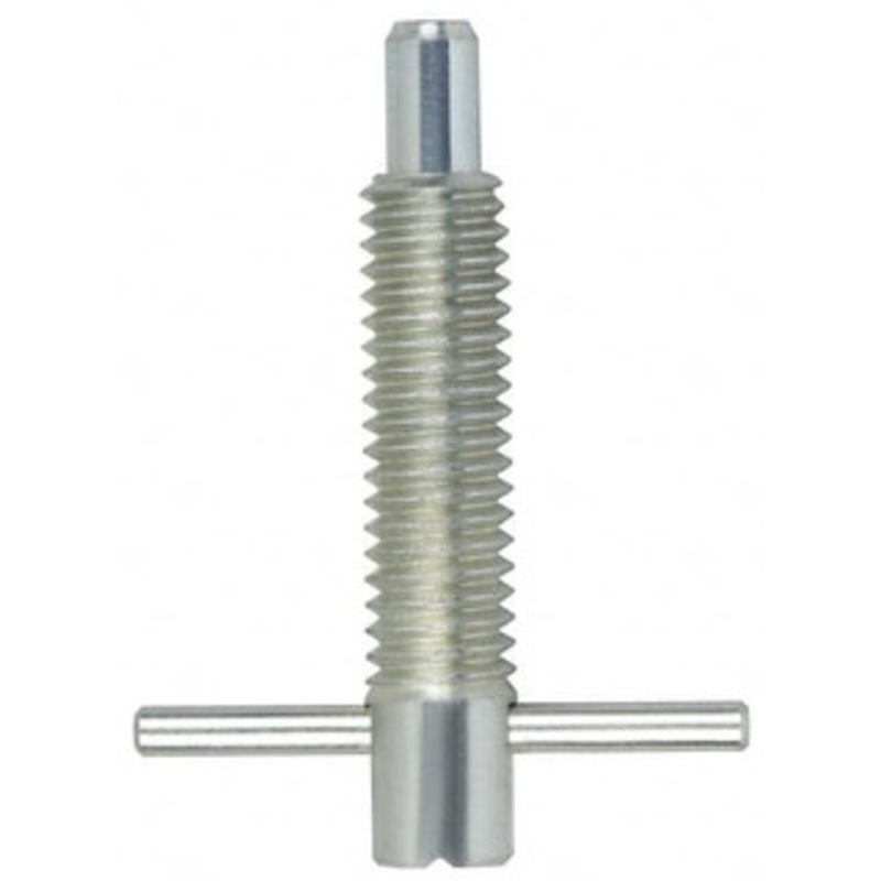 Vlier M10x1.5 Thread, 2 Body Length, 3/8 Plunger Projection, 0.23 Plunger Diam, Steel, Locking T Handle Plunger 1.2 Thread Length, 1-1/2 Handle Length, 1.7 Plunger Length, 2 Lb Initial End Force, 4 Lb Final End Force FRTM10P – 87880951