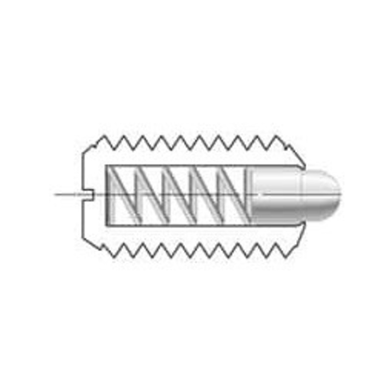 Gibraltar 1/2-13, 3/4 Thread Length, 0.151 Plunger Projection, Steel Threaded Spring Plunger 1/4 Max Plunger Diam, 0.75 Plunger Length, 1.75 Lb Init End Force, 5.5 Lb Final End Force SW10-8SL-G – 09244914