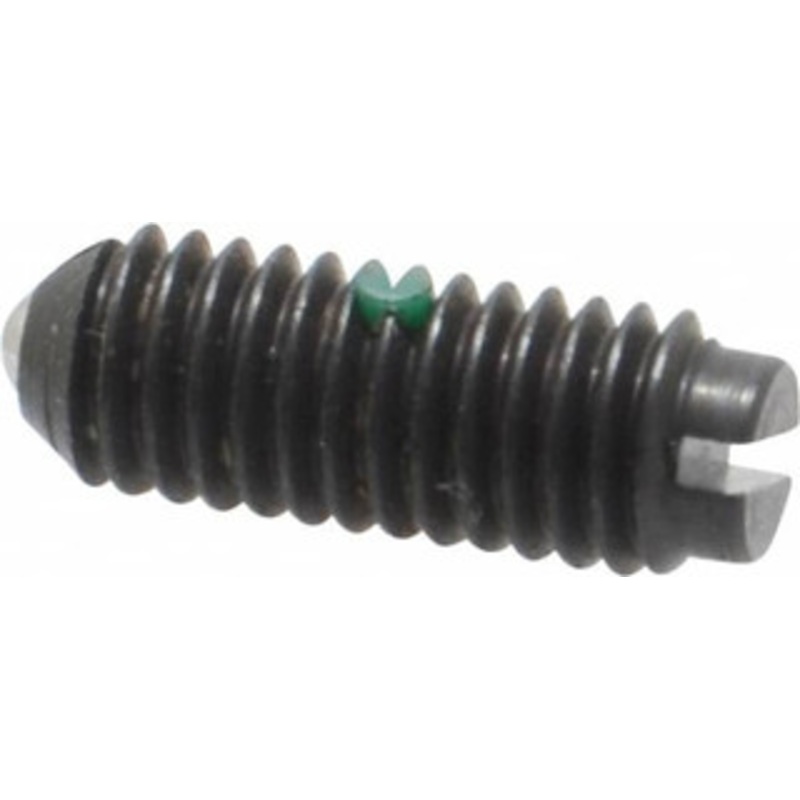 Gibraltar 10-32, 0.093 Ball Diam, 33/64 Body Length, 0.025 Max Ball Reach, Threaded Ball Plunger Steel Body, Steel Ball, 1.5 Lb Initial End Force, 3 Lb Final End Force, Locking Element 10006-G – 65220071