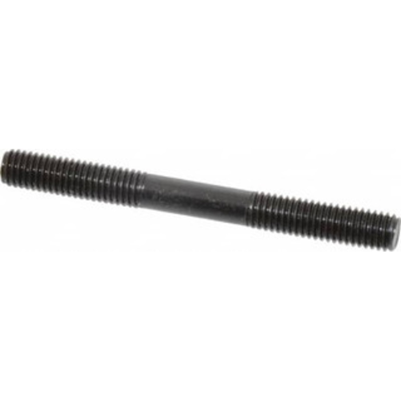 Gibraltar M8x1.25 80mm OAL Equal Double Threaded Stud Alloy Steel, Black Oxide Finish, 27mm Equal Thread Length, Metric 60303G – 74365529