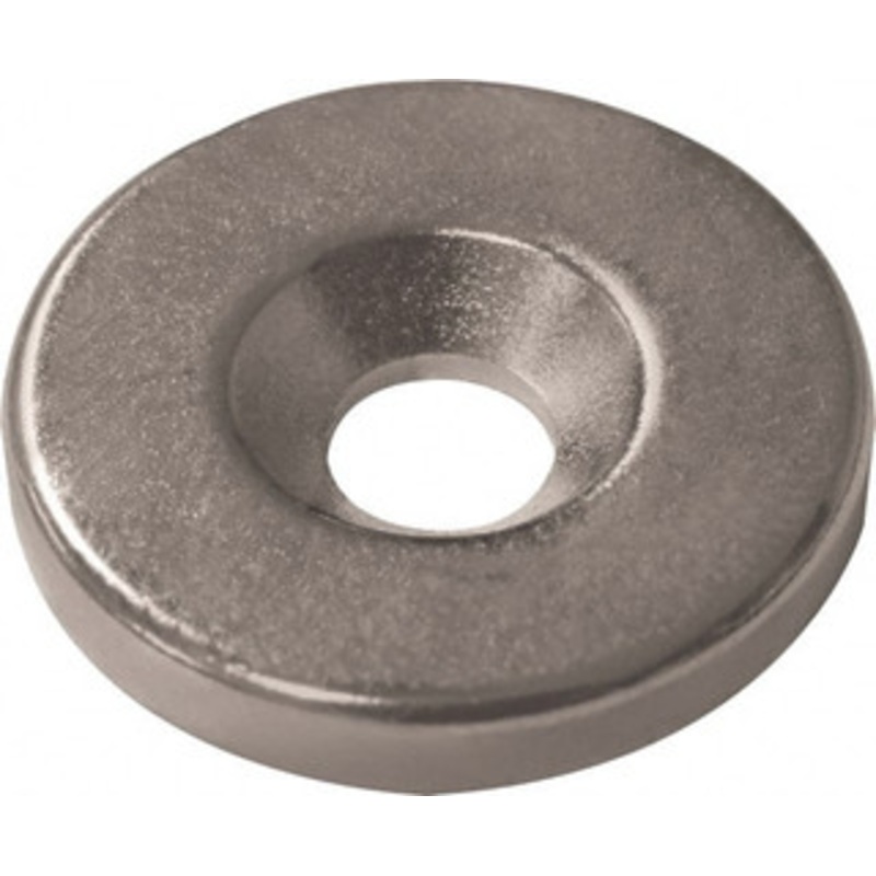 Mag-Mate 3/4 Long x 3/4 Diam x 1/8 High, 1 Mounting Hole, 12 Poles, Ring Neodymium Rare Earth Holding Magnet 8 Lb Average & 16 Lb Max Pull Force, M6 Mounting Hole, Countersunk Hole Style, 180F Max Operating Temp CMP7512CSP2N42 – 92673771