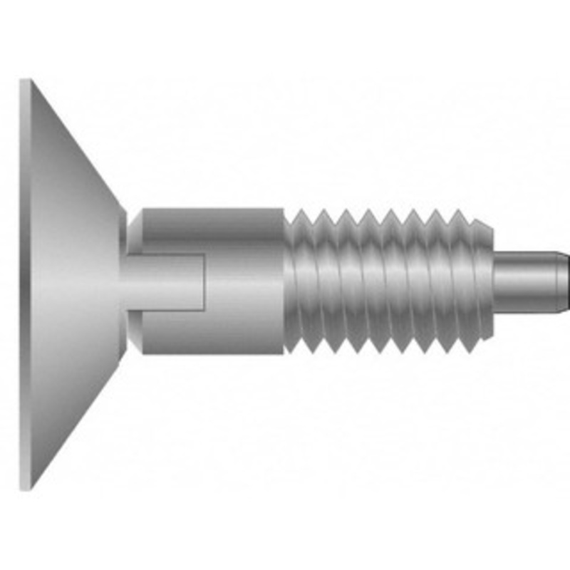 Vlier M10x1.5, 3/4 Thread Length, 0.19 Max Plunger Diam, 1 Lb Init to 8 Lb Final End Force, Locking Knob Handle Plunger Countersunk Knob, 19mm Body Length, 0.22 Plunger Projection SSLRM10P – 87881322
