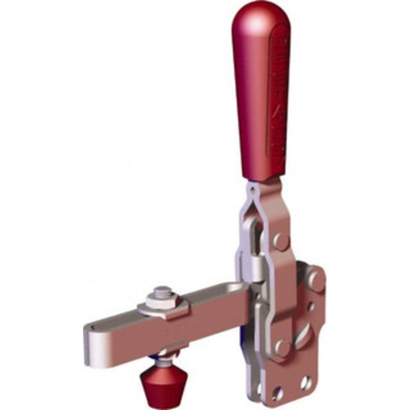 Destaco 375 Lb Holding Capacity, Vertical Handle, Manual Hold Down Toggle Clamp 57 Handle Movement, 99 Bar Opening, U-Bar, Straight Base, Carbon Steel 207-ULB – 99196917