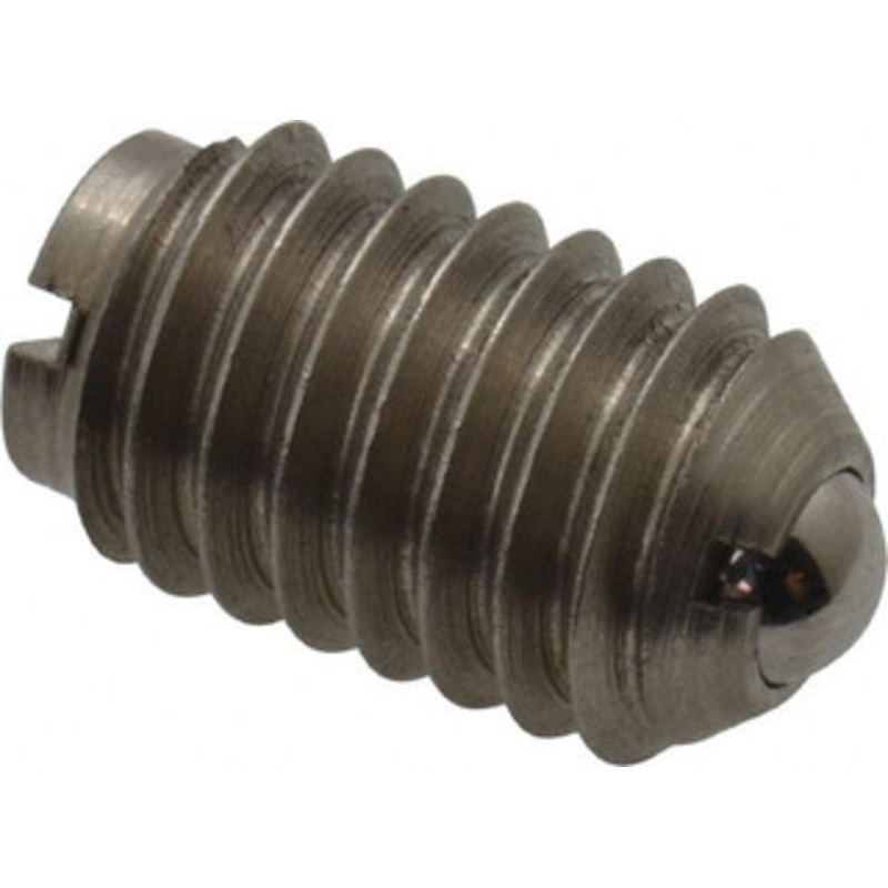 Gibraltar 3/8-16, 0.187 Ball Diam, 5/8 Body Length, 0.048 Max Ball Reach, Threaded Ball Plunger Stainless Steel Body, Stainless Steel Ball, 2.5 Lb Initial End Force, 5 Lb Final End Force 10110P-G – 85508372