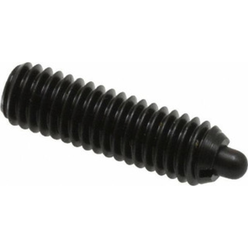 Vlier M6 x 1.0, 0.787 Thread Length, 0.098 Plunger Projection, Steel Threaded Spring Plunger 0.106 Max Plunger Diam, 0.787 Plunger Length, 1.57 Lb Init End Force, 4.5 Lb Final End Force SML6A – 62117676
