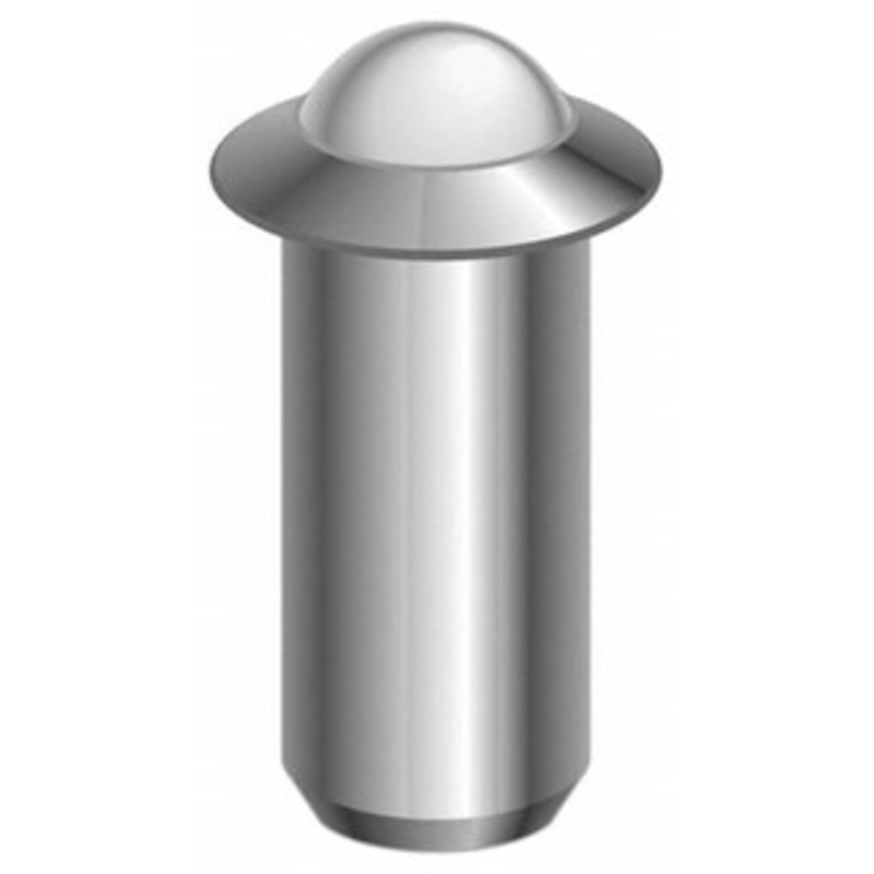 Gibraltar 0.0394 Body Length x 3/16 Body Diam, 2 Lb Init to 5 Lb Final End Force, Stainless Steel Press Fit Ball Plunger 5/32 Ball Diam, 0.058 Max Ball Reach, 0.04 Flange Thickness SSWPFN10-3B-G – 59590448