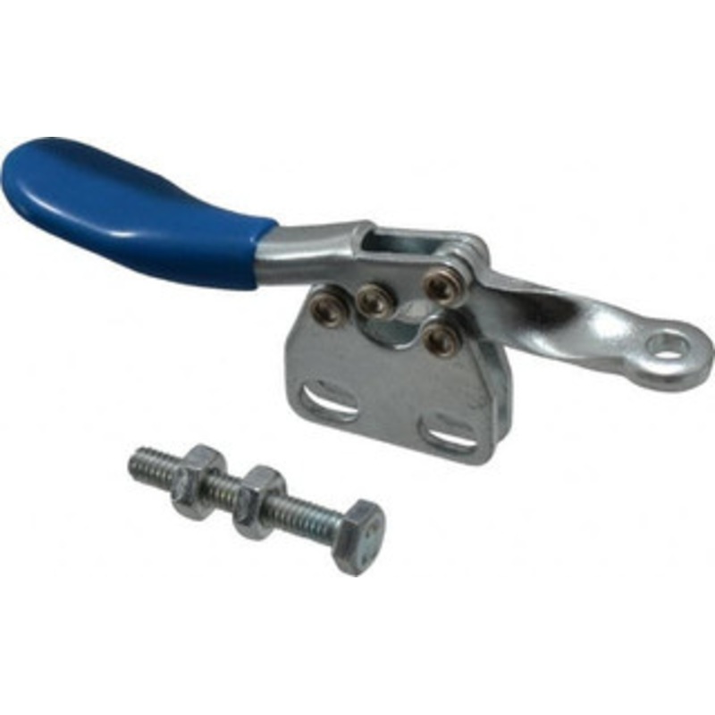 Gibraltar 60 Lb Holding Capacity, Horizontal Handle, Manual Hold Down Toggle Clamp 80 Handle Movement, 90 Bar Opening, Solid Bar, Straight Base, Carbon Steel GIB-D-201AI – 73952558