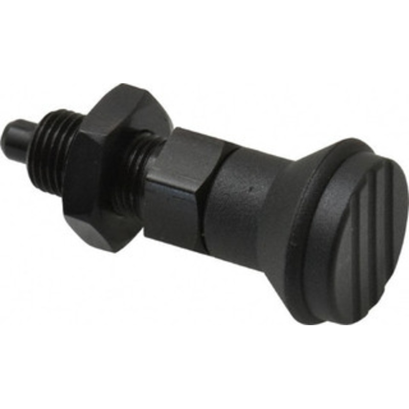 Gibraltar M10x1, 15mm Thread Length, 5mm Plunger Diam, Knob Handle Indexing Plunger Plunger Style B, 17mm Body Length, 47mm OAL, Steel IPG-113-G – 88074653