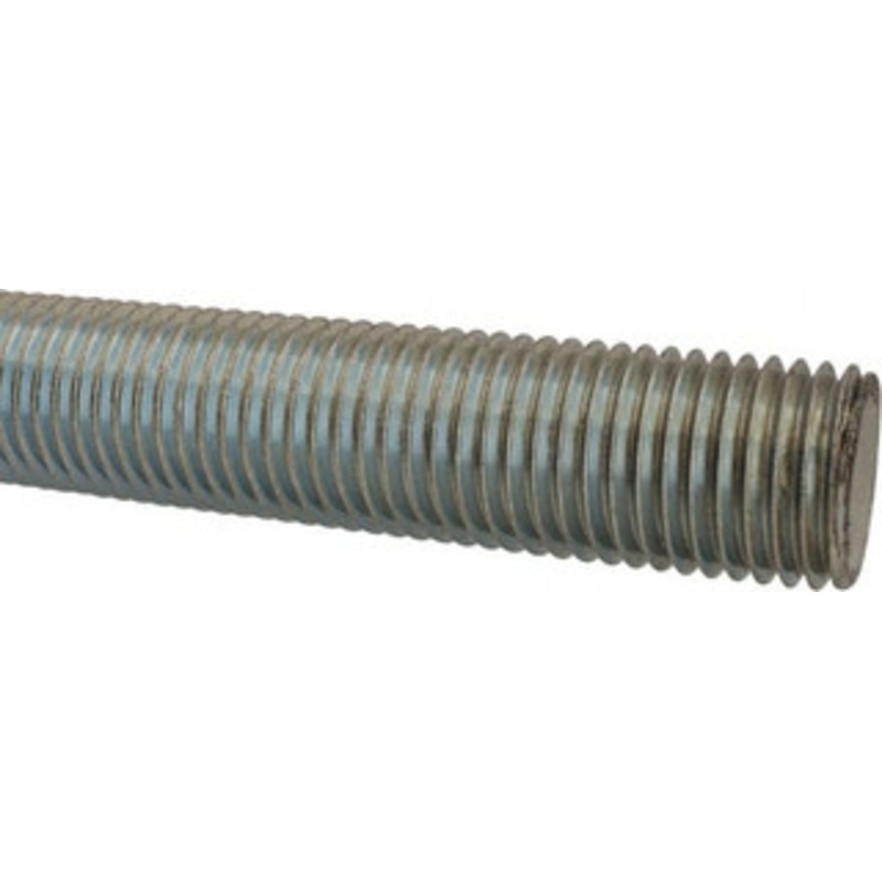 Made in USA 1-1/4-7 x 6 ft. Low Carbon Steel Threaded Rod Right Hand Thread, Zinc Plated Finish, UNC 12417 – 66050329