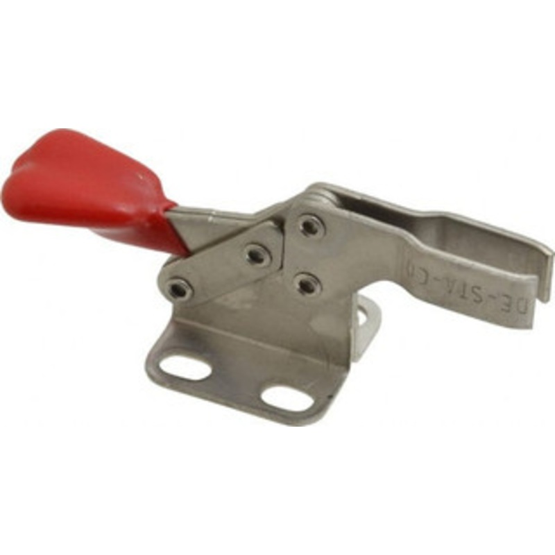 Destaco 100 Lb Holding Capacity, Horizontal Handle, Manual Hold Down Toggle Clamp 90 Handle Movement, 90 Bar Opening, U-Bar, Flanged Base, Electro-Plated Zinc, Stainless Steel 206-HSS – 64825391