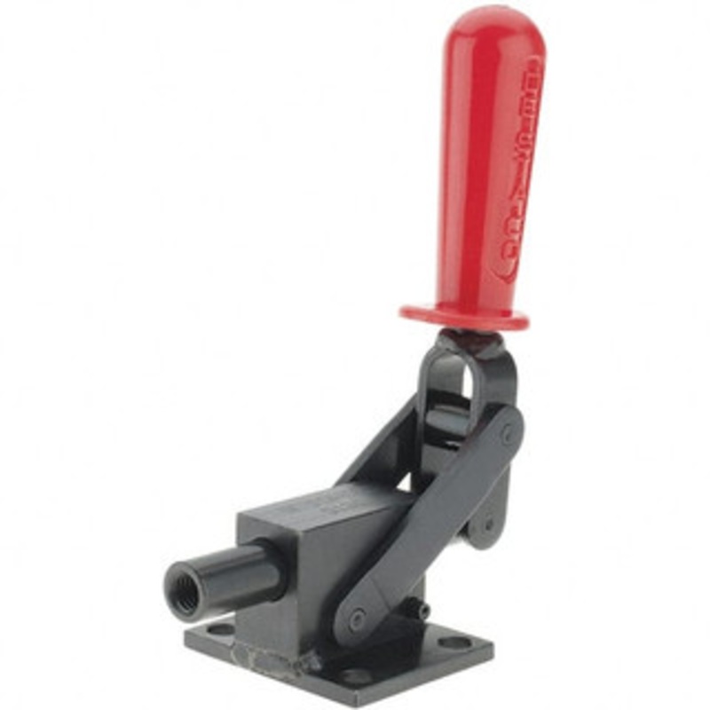 Destaco 5,800.07 Lb Load Capacity, Flanged Base, Carbon Steel, Standard Straight Line Action Clamp 4 Mounting Holes, 0.41 Mounting Hole Diam, 1.14 Plunger Diam, Straight Handle 5130 – 43991025