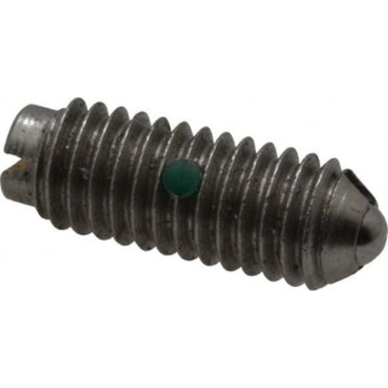Gibraltar 10-32, 0.093 Ball Diam, 33/64 Body Length, 0.025 Max Ball Reach, Threaded Ball Plunger Stainless Steel Body, Stainless Steel Ball, 2 Lb Initial End Force, 5 Lb Final End Force, Locking Element 10103-G – 65220196