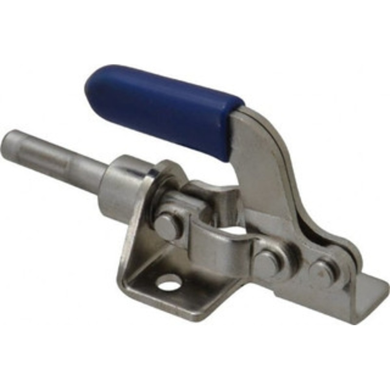 Gibraltar 100 Lb Load Capacity, Flanged Base, Stainless Steel, Standard Straight Line Action Clamp 3 Mounting Holes, 0.17 Mounting Hole Diam, 1/4 Plunger Diam, Thumb Handle GIB-PP-601SS – 75134874