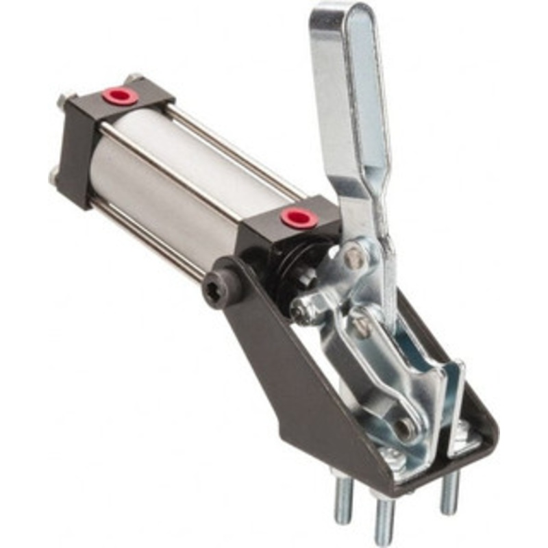 Gibraltar 350 Lb Inner Hold Capacity, Vert Mount, Air Power Hold-Down Toggle Clamp 1/8 NPT Port, 92 Bar Opening, 1.38 Height Under Bar GIB-AC12130A-MR – 77863579