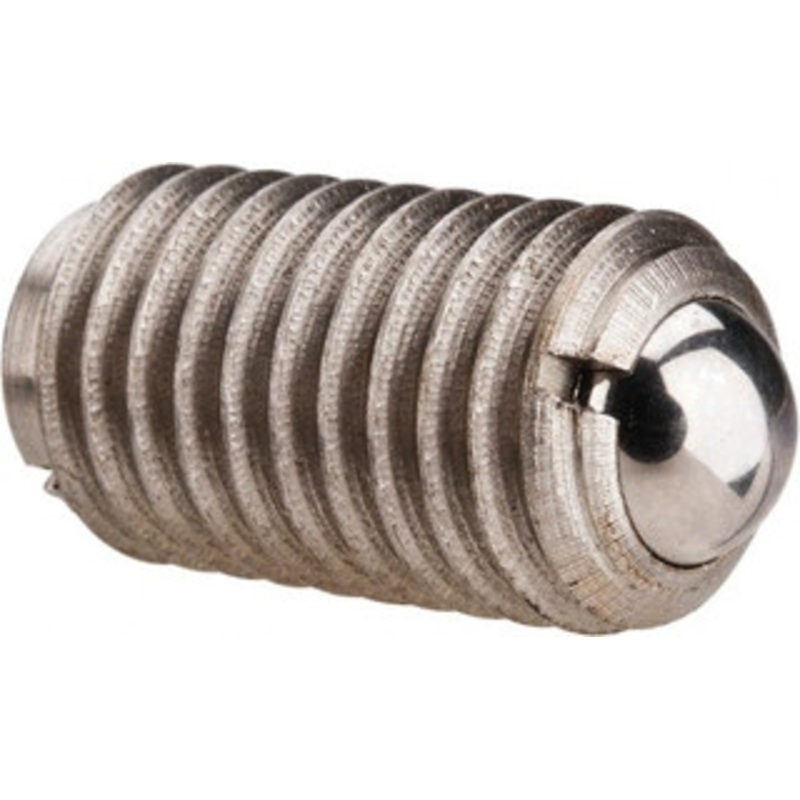 Gibraltar M12x1.75, 8mm Ball Diam, 22mm Body Length, 2.5mm Max Ball Reach, Threaded Ball Plunger Stainless Steel Body, Stainless Steel Ball, 2.25 Lb Initial End Force, 4.5 Lb Final End Force, Locking Element MSSW10-8BL-PT-G – 06693659