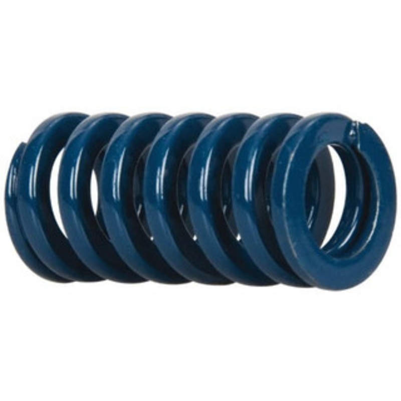 Danly 5/8 Hole Diam, 11/32 Rod Diam, 1-1/4 Free Length, Blue Die Spring 23 Lb Max Deflection, 0.47 Max Deflection, Medium Duty, Chromium Vanadium Steel 9-1005-21 – 76012426
