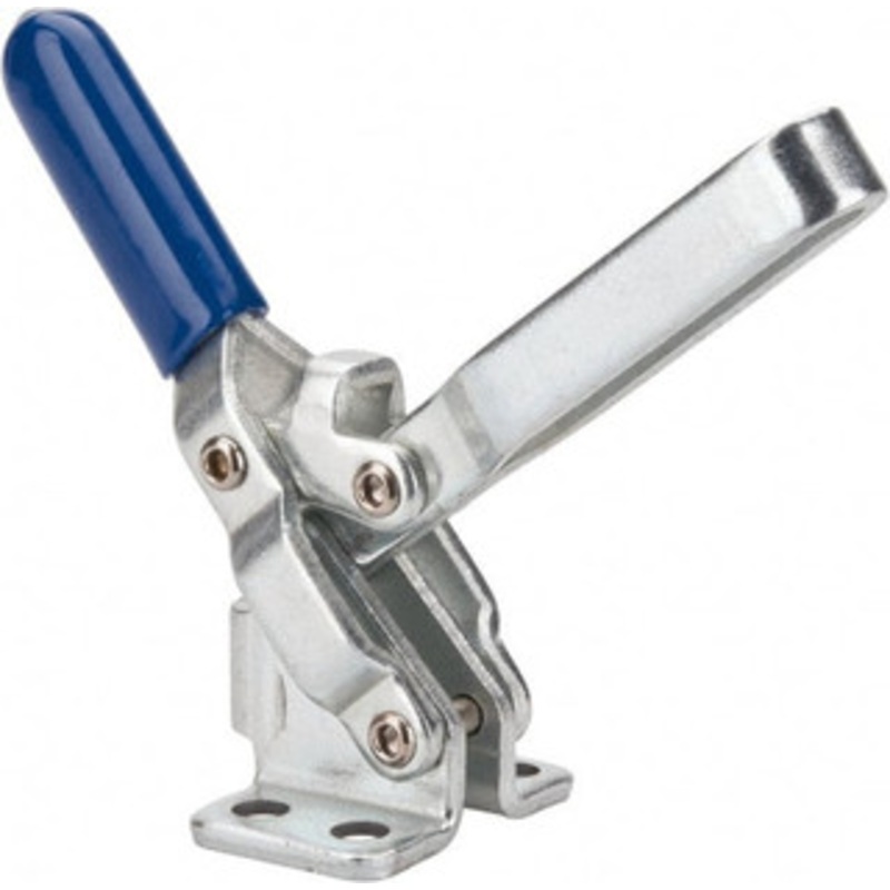 Gibraltar 200 Lb Holding Capacity, Vertical Handle, Manual Hold Down Toggle Clamp 65 Handle Movement, 105 Bar Opening, U-Bar, Flanged Base, Electro-Plated Zinc, Carbon Steel GIB-U-202-UL – 77864510