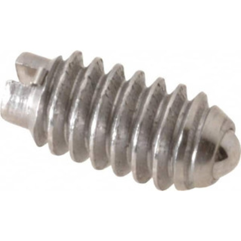 Gibraltar 5-40, 0.062 Ball Diam, 1/4 Body Length, 0.02 Max Ball Reach, Threaded Ball Plunger Stainless Steel Body, Stainless Steel Ball, 0.25 Lb Initial End Force, 0.75 Lb Final End Force 10002P-G – 85508455