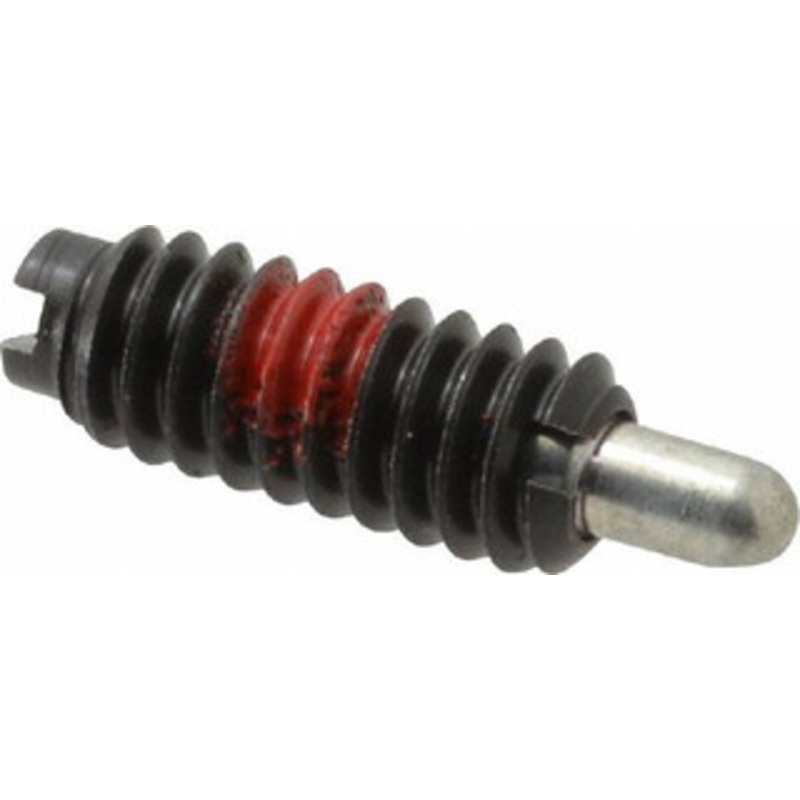 Jergens 1/4-20, 5/8 Thread Length, 3/16 Plunger Projection, Steel Threaded Spring Plunger 0.119 Max Plunger Diam, 5/8 Plunger Length, 0.3 Lb Init End Force, 3.5 Lb Final End Force 27104 – 82412073