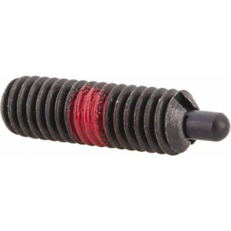 Jergens 5/16-18, 1 Thread Length, 3/16 Plunger Projection, Steel Threaded Spring Plunger 0.135 Max Plunger Diam, 1 Plunger Length, 3 Lb Init End Force, 15 Lb Final End Force, 5/32 Hex 26926 – 82410127