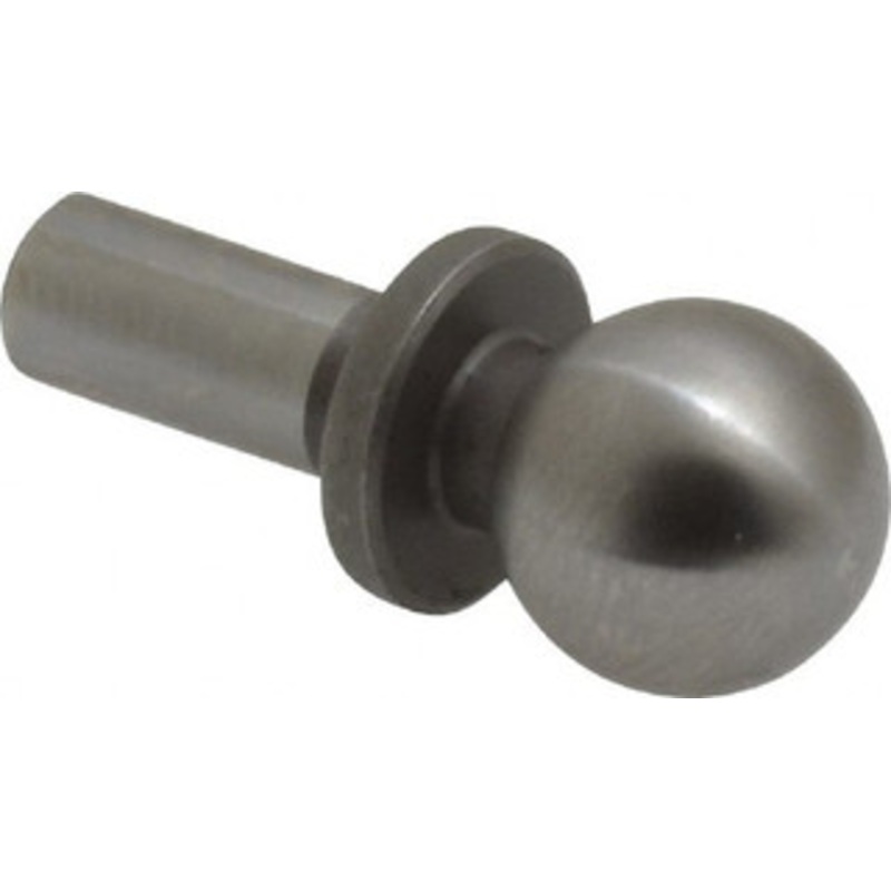 Gibraltar 3/8 Ball Diam, 3/16 Shank Diam, Steel Inspection Tooling Ball Slip-Fit Shank, 3/4 Ball Center to Shank Bottom, 0.3 Ball Center to Shoulder Bottom, with Shoulder 826810-G – 64214281