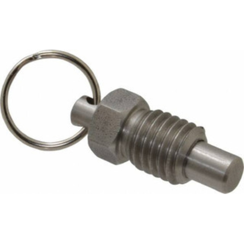 Gibraltar 5/8-11, 0.56 Thread Length, 0.38 Plunger Diam, 0.44 Plunger Projection, 1.25 Lb Init to 5 Lb Final End Force, Stainless Steel Pull Ring Plunger 0.69 Len Under Head, 1 Body Len, 1 Ring Diam, 1.31 Plunger Len SPR58-PT-G – 67975060