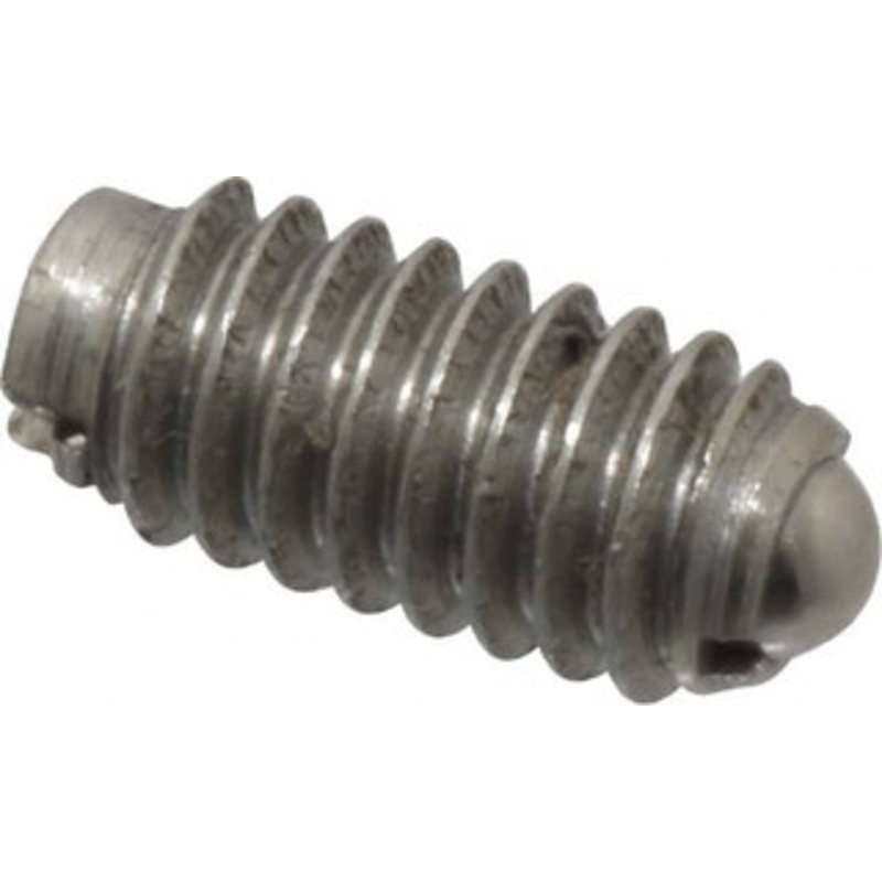Gibraltar 8-32, 0.093 Ball Diam, 11/32 Body Length, 0.025 Max Ball Reach, Threaded Ball Plunger Stainless Steel Body, Stainless Steel Ball, 0.5 Lb Initial End Force, 1.25 Lb Final End Force 10100P – 85508505