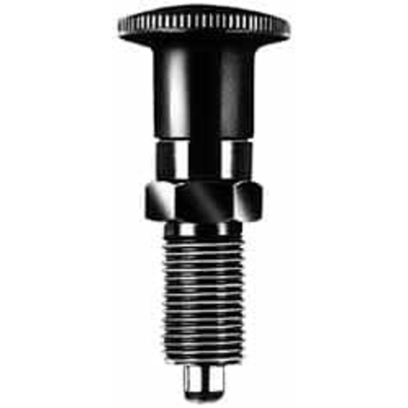 Gibraltar M16x1.5, 23mm Thread Length, 8mm Plunger Diam, Lockout Knob Handle Indexing Plunger Plunger Style C, 26mm Body Length, 74mm OAL, Steel IPG-104-G – 87863056