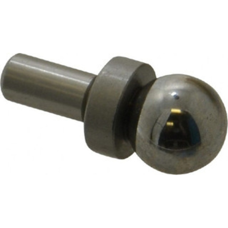Jergens 12.7mm Ball Diam, 6.34mm Shank Diam, Stainless Steel Checking Tooling Ball 0.94 Ball Center to Shank Bottom, 0.4 Ball Center to Shoulder Bottom, with Shoulder, Breakaway 29013 – 97236178