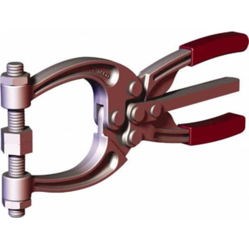 Destaco 3110 N Load Capacity, 2.72 Throat Depth, 8.51 OAL, Forged Alloy Steel, C Style Plier Clamp 1.2 Max Jaw Capacity, M10 Spindle, 4.16 Open Throat Height, Red Handle, Spindle End 462-2 – 78354685