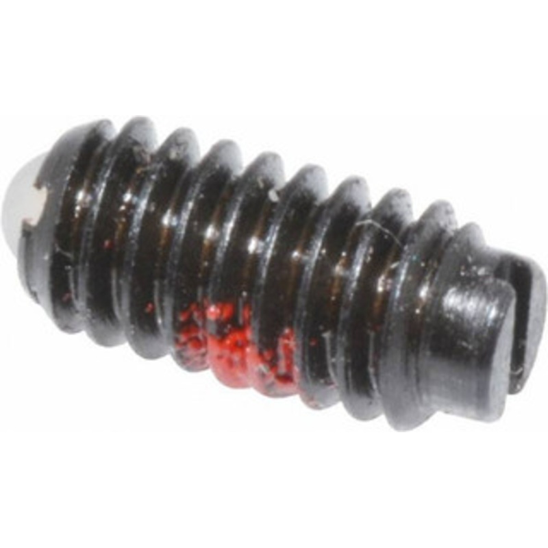 Gibraltar 8-32, 0.094 Ball Diam, 0.344 Body Length, 0.025 Max Ball Reach, Threaded Ball Plunger Steel Body, Nylon Ball, 0.5 Lb Initial End Force, 1.25 Lb Final End Force, Locking Element SWN10-2BP-G – 06694061