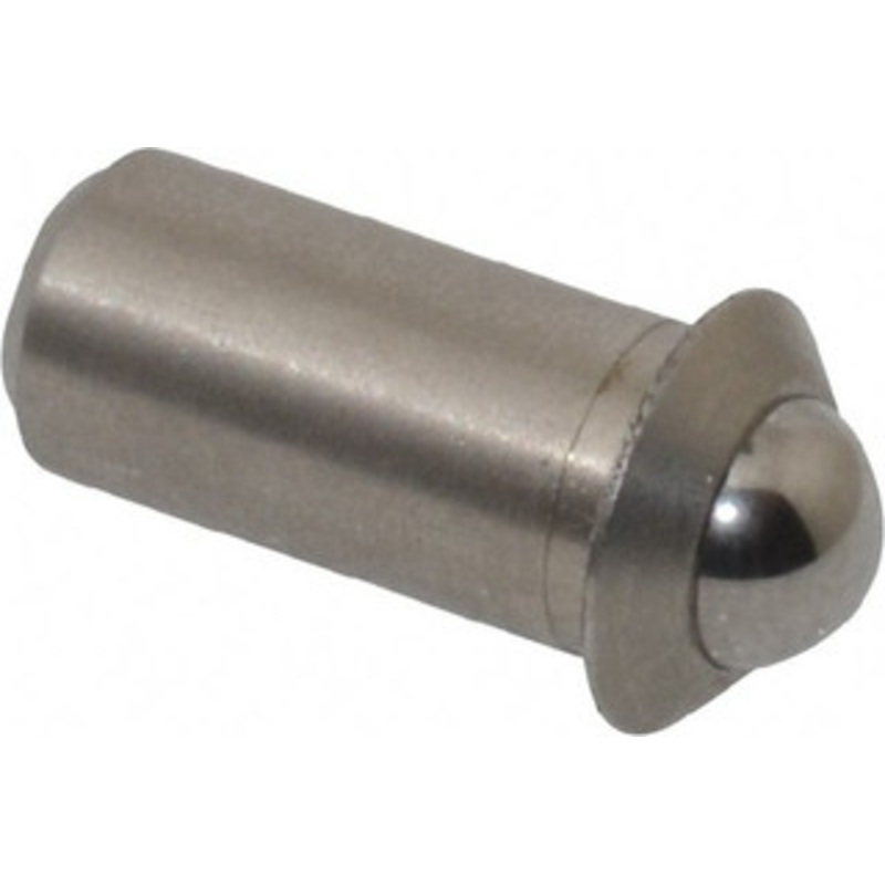 Gibraltar 0.0394 Body Length x 3/16 Body Diam, 2 Lb Init to 5 Lb Final End Force, Stainless Steel Press Fit Ball Plunger 5/32 Ball Diam, 0.058 Max Ball Reach, 0.04 Flange Thickness SSWPF10-3B-G – 59590687